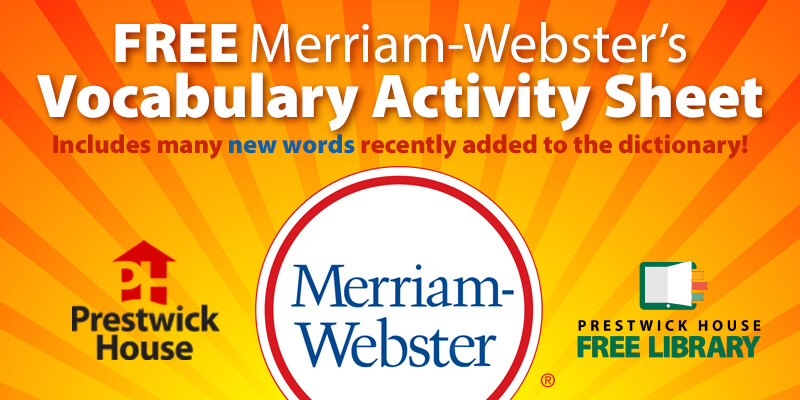 Merriam Webster's Vocabulary Activity Sheet - Free Lesson Plan